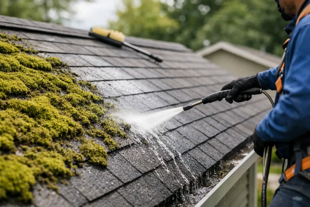 How to Clean Roof Moss Without Damaging Your Roof
