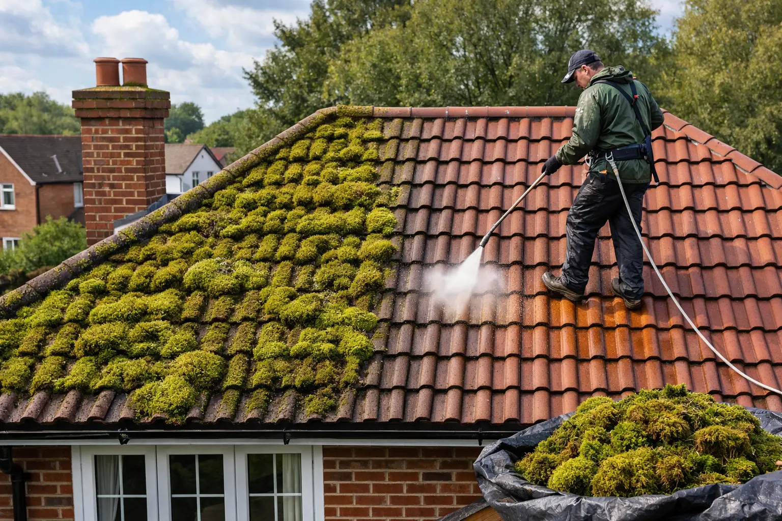 Roof Moss Removal Examples for Essex Homes