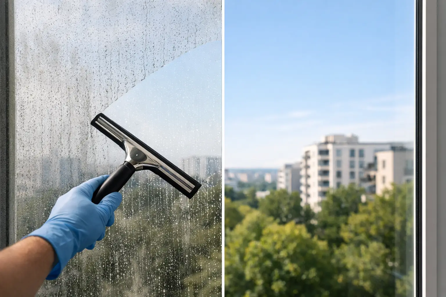 Window Cleaning Results Before and After