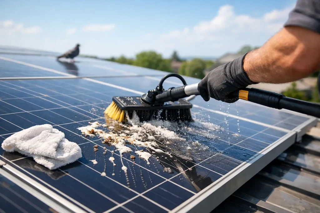 How to Clean Bird Droppings From Solar Panels