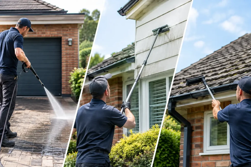 Exterior Cleaning Comparison for Essex Homes